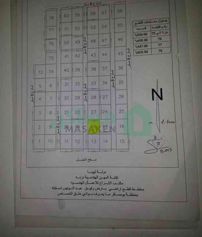 قطعه ارض للبيع في مخطط استيته مساحتها 500
متر